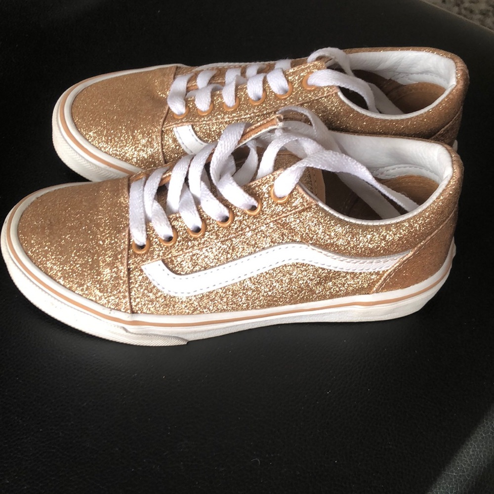 Kid Gold Glitter Vans
